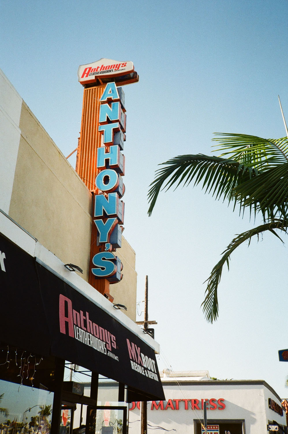 A retro storefront: Anthony's Leatherworks